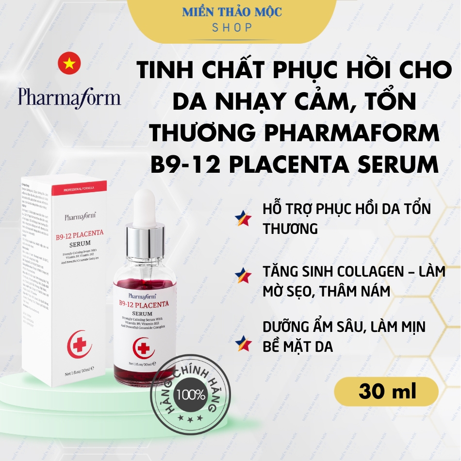 Tinh chất phục hồi da nhạy cảm tổn thương Pharmaform B9-12 Placenta Serum